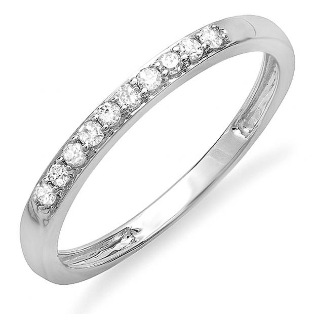 15 Carat (ctw) 18k White Gold Round Diamond Ladies Anniversary ...