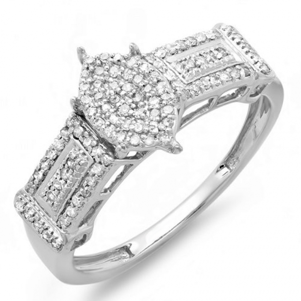 30 Carat (ctw) Sterling Silver Round Diamond Ladies Promise Ring ... 30 Carat (ctw) Sterling Silver Round Diamond Ladies Promise Ring ...