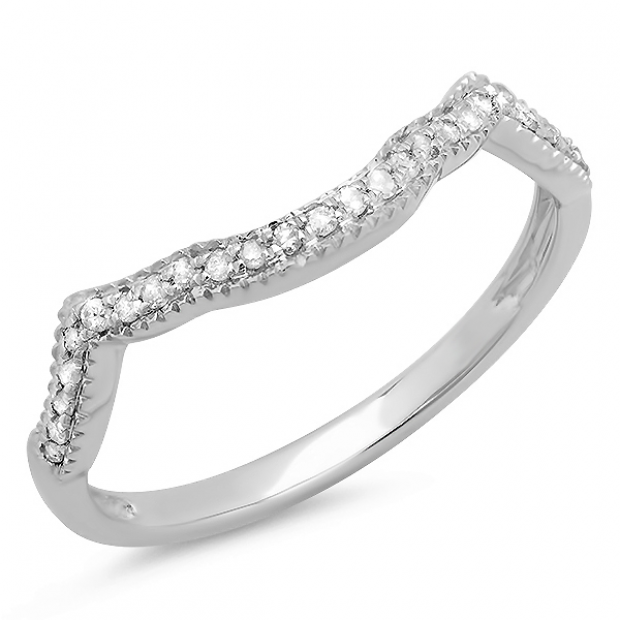 ... Diamond Ladies Wedding Stackable Matching Band Anniversary Guard Ring ... Diamond Ladies Wedding Stackable Matching Band Anniversary Guard Ring