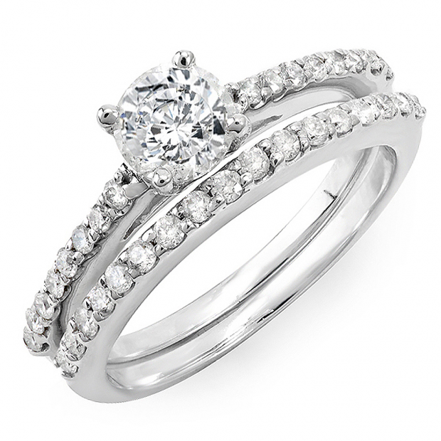... Gold Round Diamond Ladies Bridal Engagement Ring Set (No Center Stone ... Gold Round Diamond Ladies Bridal Engagement Ring Set (No Center Stone