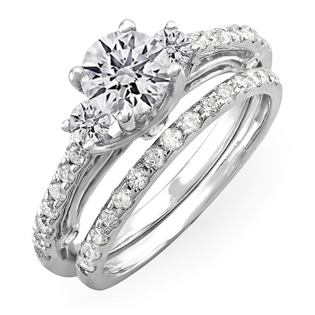 ... Diamond Ladies Bridal Semi Mount Engagement Ring Set (No Center Stone ... Diamond Ladies Bridal Semi Mount Engagement Ring Set (No Center Stone