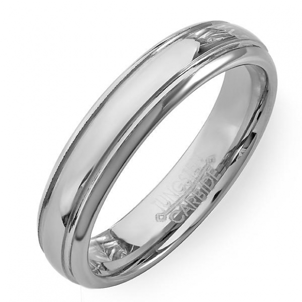 Tungsten Carbide Men's Ring Wedding Band 6MM Flat Ridged Beveled Edges ... Tungsten Carbide Men's Ring Wedding Band 6MM Flat Ridged Beveled Edges ...